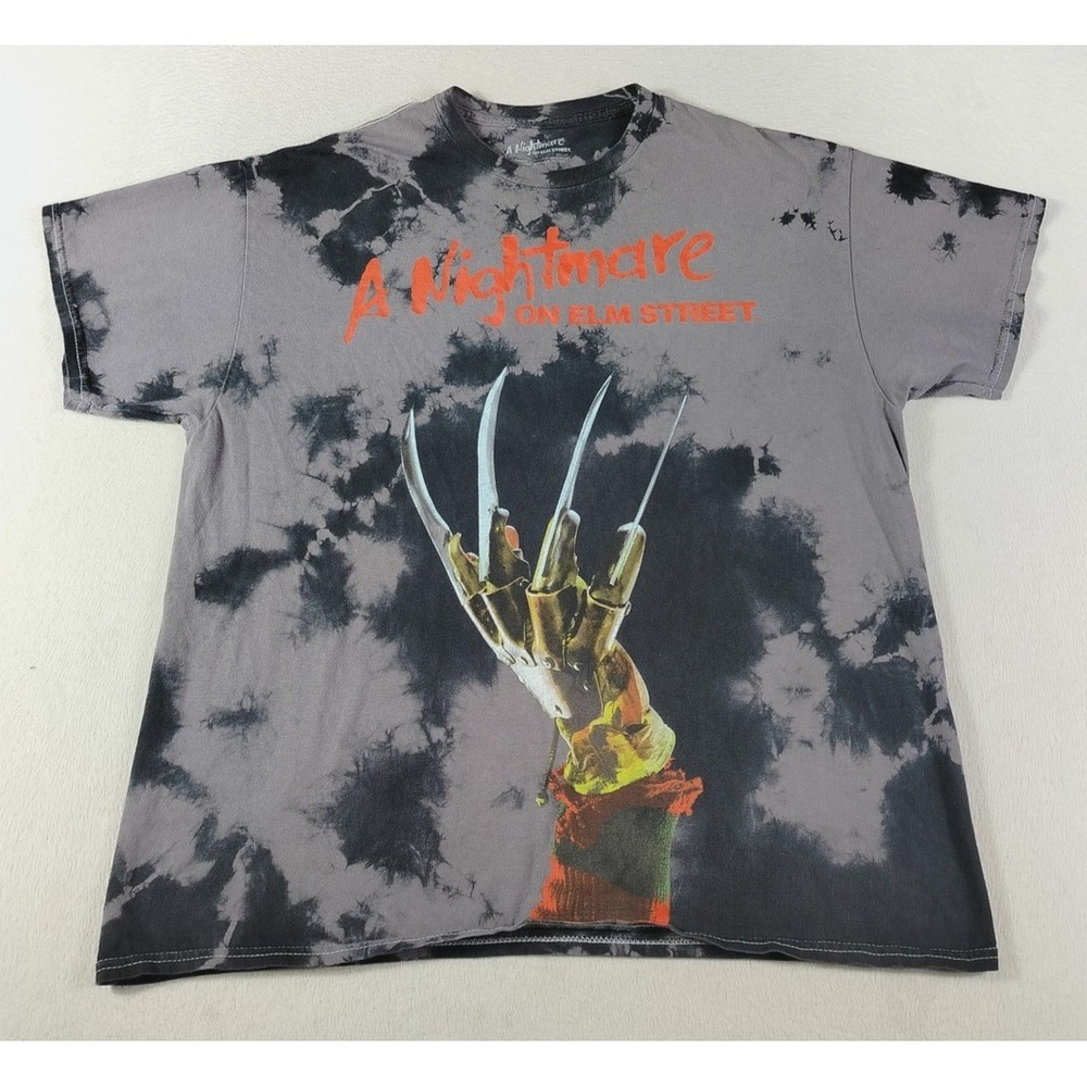 A Nightmare On Elm Street‎ Shirt Mens Large Gray Freddy Krueger Horror Graphic